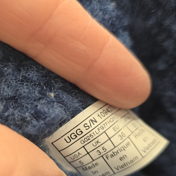 UGG | Selene Bailey II navy suede shearling lined boho slip-on boots | WMS 5 - Picture 7 of 13